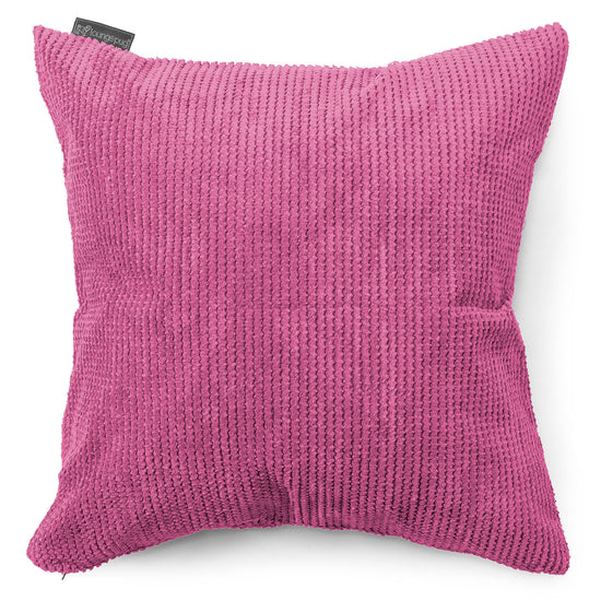 Grand Coussin 70 x 70cm - Velours Côtelé Gaufré Rose 01