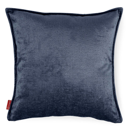Grand Housse de Coussin 70 x 70cm - Chenille Bleu Marine 01