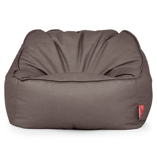 Le Pouf Doudou - Cuir Végan Chocolat 01