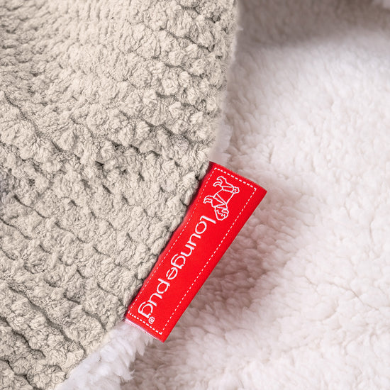 Plaid / Couverture Sherpa - Velours Côtelé Gaufré Crème 04