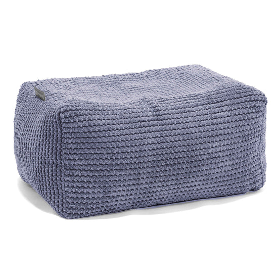 Pouf Repose Pied - Velours Côtelé Gaufré Violet 01