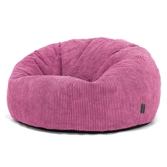Pouf Canapé Classique - Velours Côtelé Gaufré Rose 01