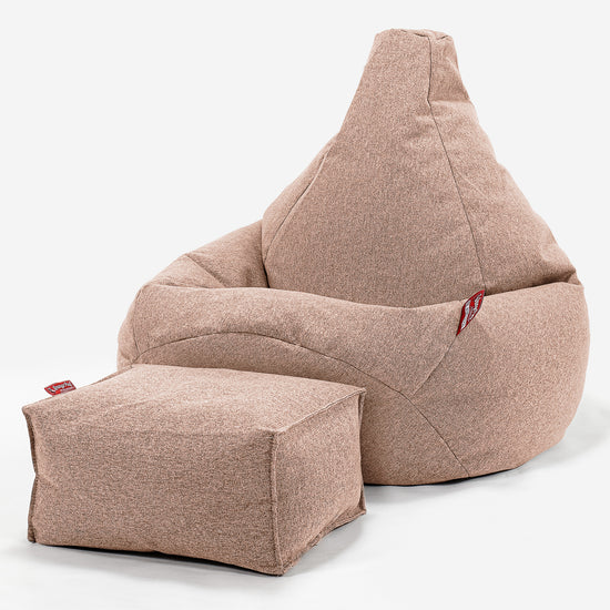 Pouf Poire Gamer - Interalli Laine Sable 01