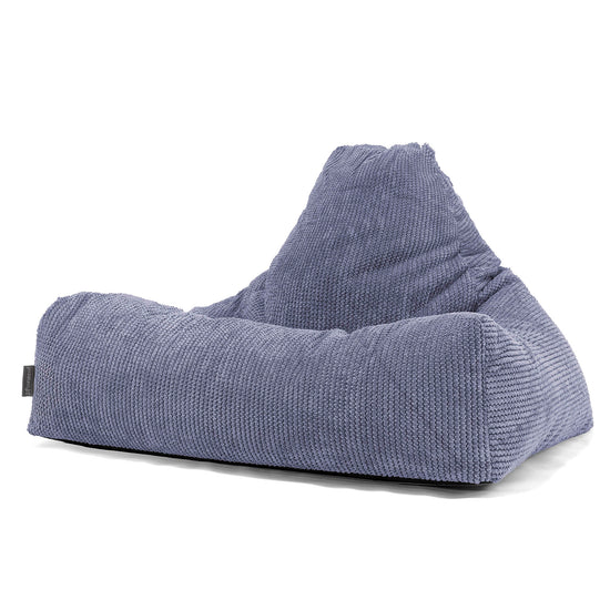Pouf Fauteuil Relax - Velours Côtelé Gaufré Violet 01