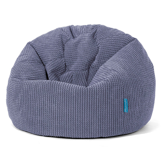 Pouf Poire Classique Enfant 1-5 ans - Velours Côtelé Gaufré Violet 01
