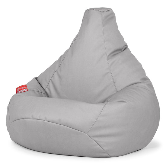 Pouf Poire Gamer - Cuir Végan Gris 02