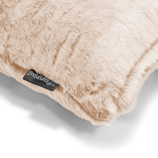 Traversin 20 x 55cm - Fausse Fourrure Lapin Blanc 03