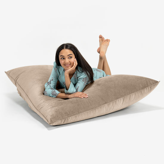 Pouf Fauteuil Design - Côtelé Gris Acier 3092
