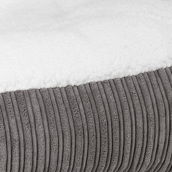 Lit pour Chien, Taille XL - Sherpa & Côtelé Anthracite 03