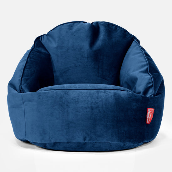 Pouf Chaise Bubble - Velours Bleu Marine 01