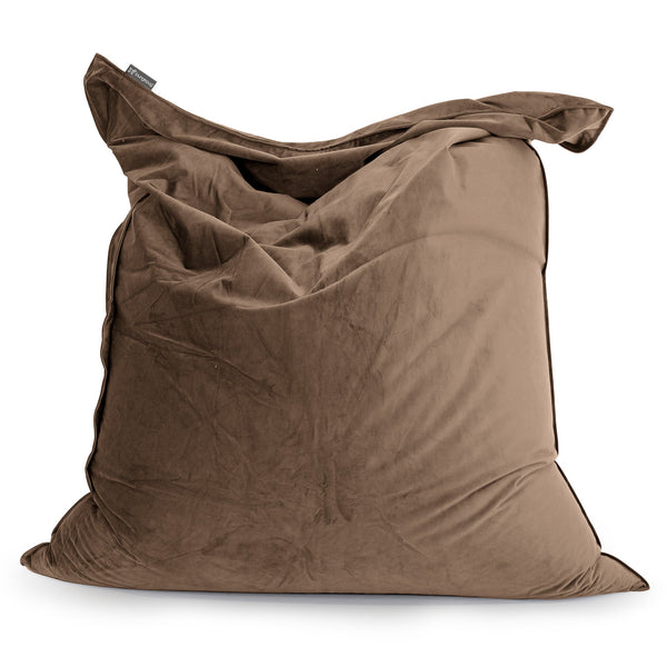 Pouf Fauteuil Design - Côtelé Gris Acier 01