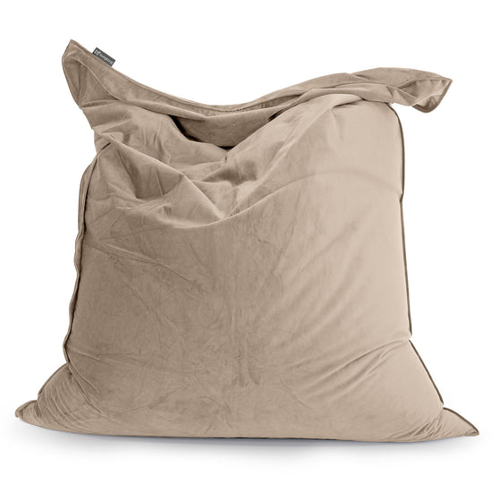 Pouf Fauteuil Design - Côtelé Gris Acier 01