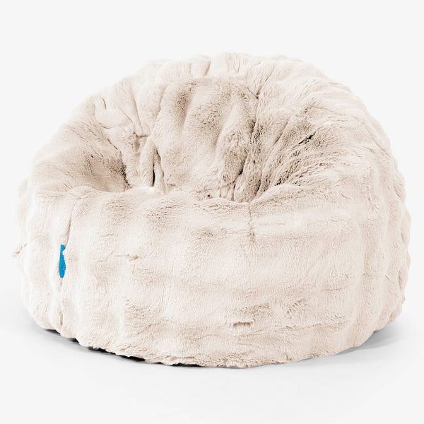 Pouf Poire Classique Enfant 1-5 ans Housse de Remplacement - Fausse Fourrure à Bulles 01