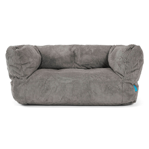Canapé Enfant Albert 2-6 ans - Velours Côtelé Gaufré Anthracite 01