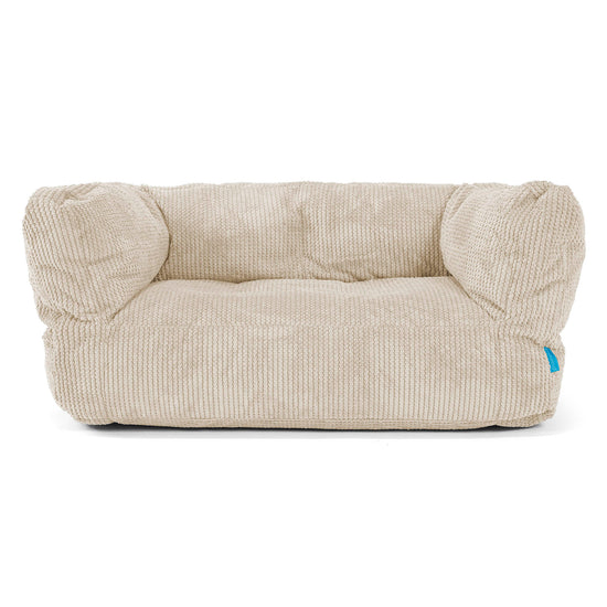 Canapé Enfant Albert 2-6 ans - Velours Côtelé Gaufré Crème 01