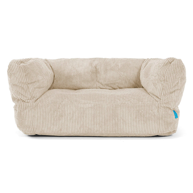 Canapé Enfant Albert 2-6 ans - Velours Côtelé Gaufré Crème 01