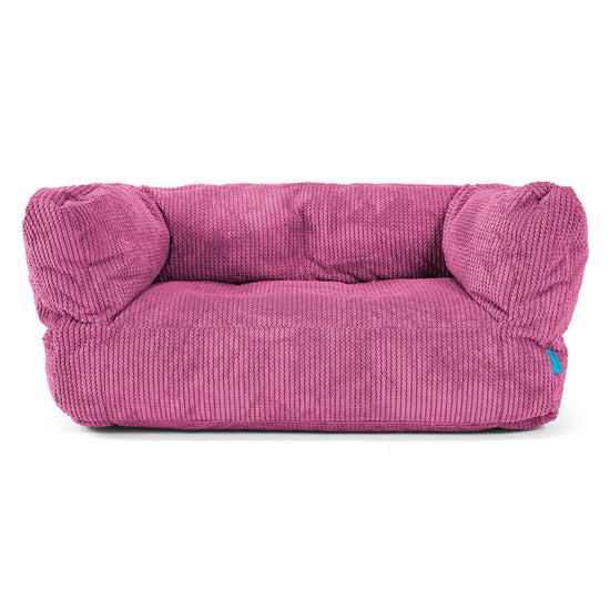 Canapé Enfant Albert 2-6 ans - Velours Côtelé Gaufré Rose 01
