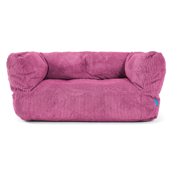 Canapé Enfant Albert 2-6 ans - Velours Côtelé Gaufré Rose 01