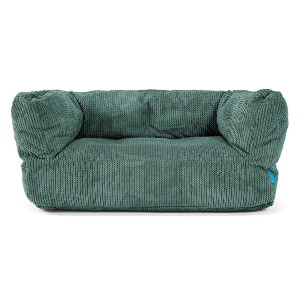 Canapé Enfant Albert 2-6 ans - Velours Côtelé Gaufré Vert Mousse 01