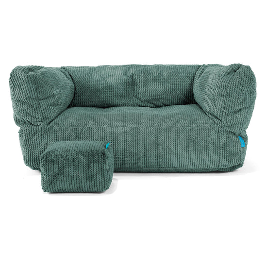 Canapé Enfant Albert 2-6 ans - Velours Côtelé Gaufré Vert Mousse 02