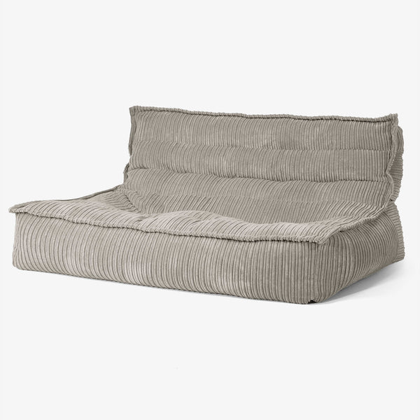 Canapé Pouf de Sol Oliver - Côtelé Vison 01