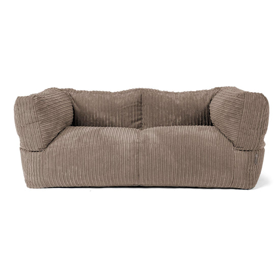Canapé Pouf Albert 2 places - Côtelé Grège 01