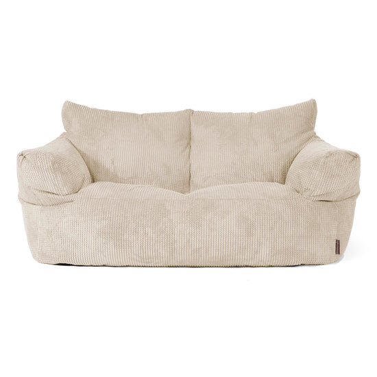 Joséphine Canapé Pouf - Velours Côtelé Gaufré Crème 01