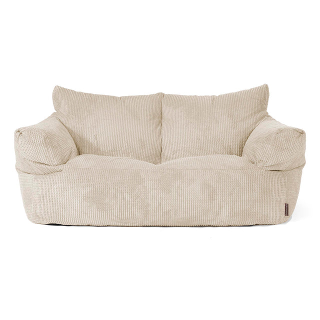 Joséphine Canapé Pouf - Velours Côtelé Gaufré Crème 01