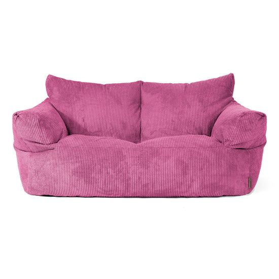 Joséphine Canapé Pouf - Velours Côtelé Gaufré Rose 01