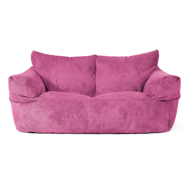 Joséphine Canapé Pouf - Velours Côtelé Gaufré Rose 01