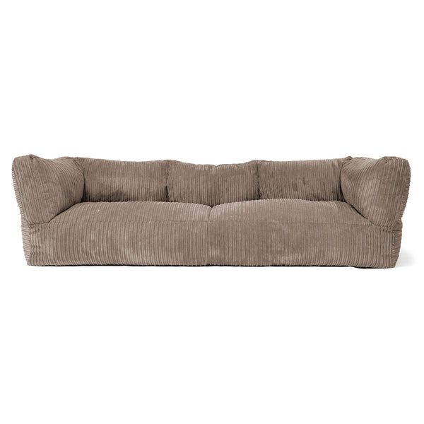Canapé Pouf Albert 3 places - Côtelé Grège 01