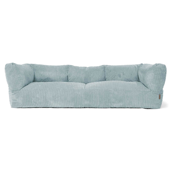 Canapé Pouf Albert 3 places - Côtelé Vert Menthe 01