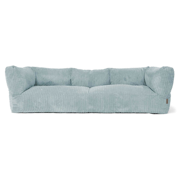 Canapé Pouf Albert 3 places - Côtelé Vert Menthe 01