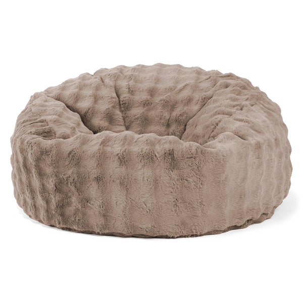 Canapé Pouf Géant Mammouth - Fausse Fourrure à Bulles Vison 01