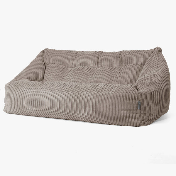 Canapé Pouf Maya - Côtelé Grège 01