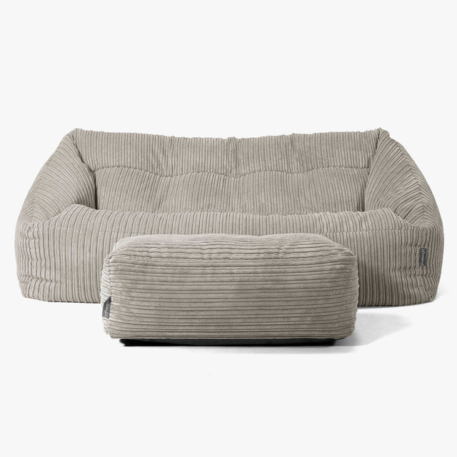 Canapé Pouf Maya - Côtelé Vison 02