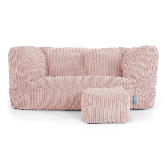Canapé Enfant Albert 2-6 ans - Côtelé Rose 02