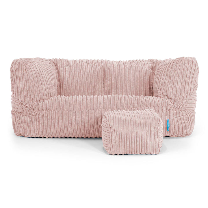 Canapé Enfant Albert 2-6 ans - Côtelé Rose 02