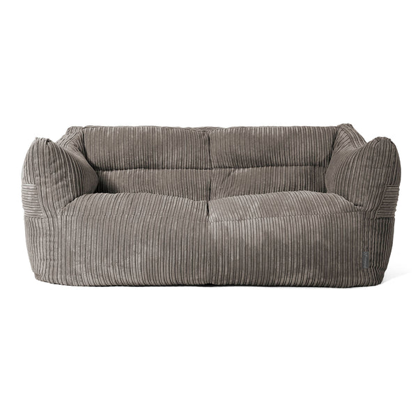 Canapé Pouf Victor - Côtelé Anthracite 01