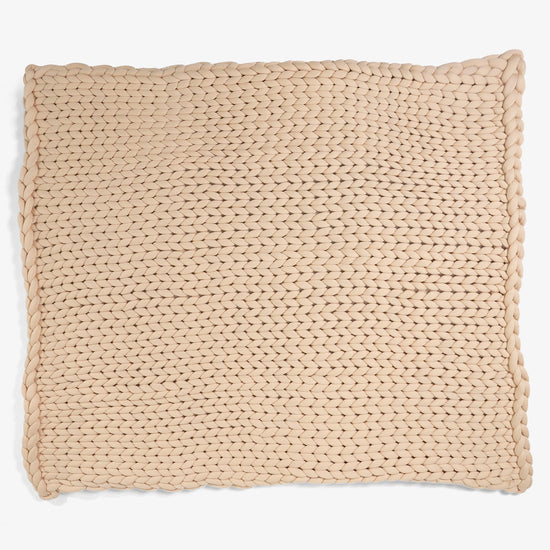 Couverture Lestée pour Adultes - Tricot épais Taupe 02