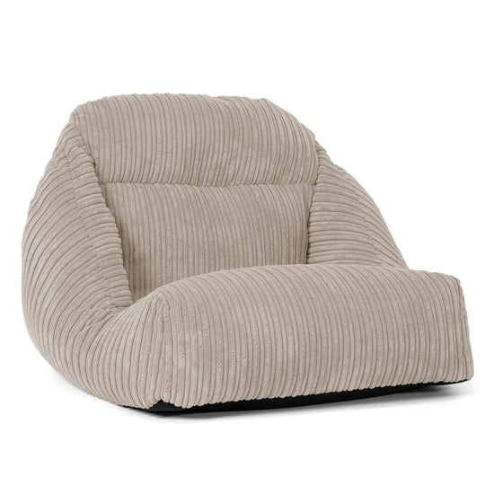 Fauteuil Pouf de Sol Aya - Côtelé Vison 01