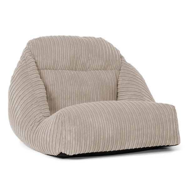 Fauteuil Pouf de Sol Aya - Côtelé Vison 01