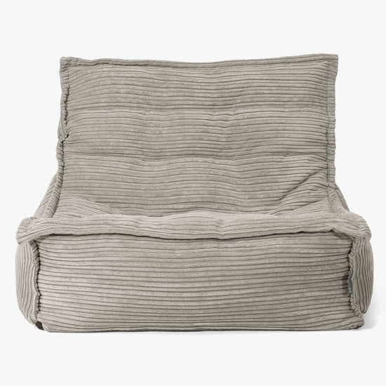 Fauteuil Pouf de Sol Oliver - Côtelé Vison 02