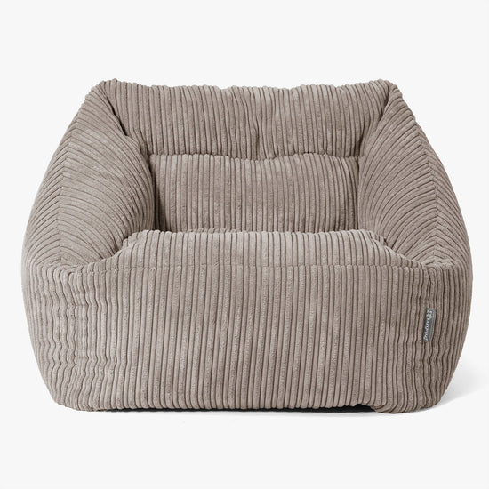 Fauteuil Pouf Maya - Côtelé Grège 03