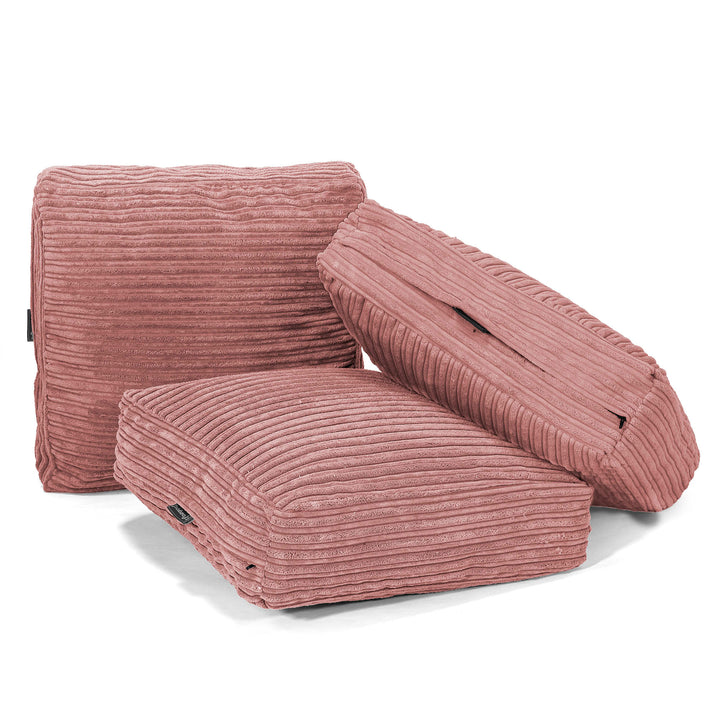 Grand Coussin de Sol - Côtelé Pêche 04