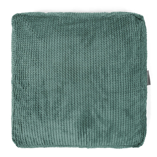 Grand Coussin de Sol - Velours Côtelé Gaufré Vert Mousse 03