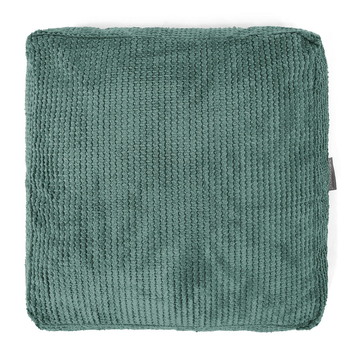Grand Coussin de Sol - Velours Côtelé Gaufré Vert Mousse 03