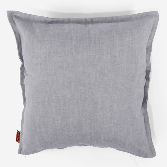 Grand Housse de Coussin 70 x 70cm - Aspect Lin Argent 01