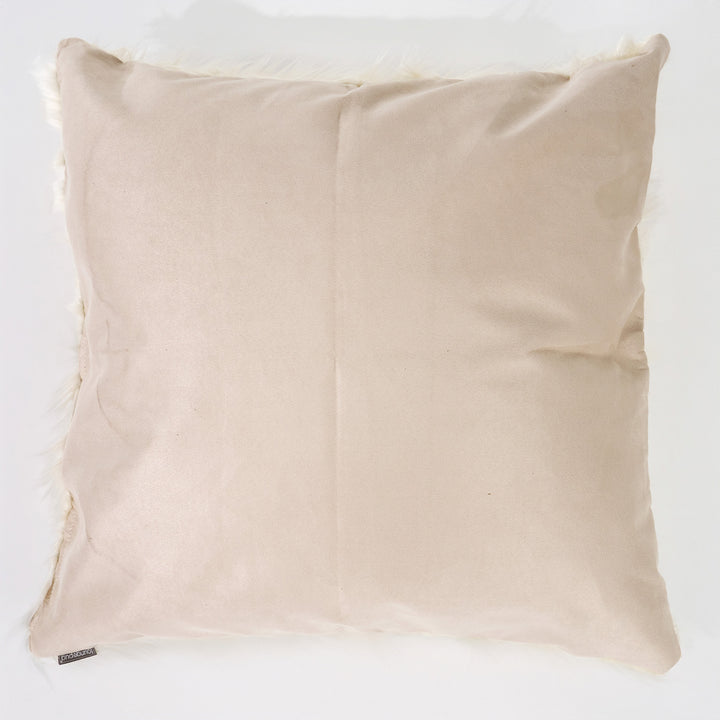 Grand Housse de Coussin 70 x 70cm -Imitation fourrure à poils longs Crème 02