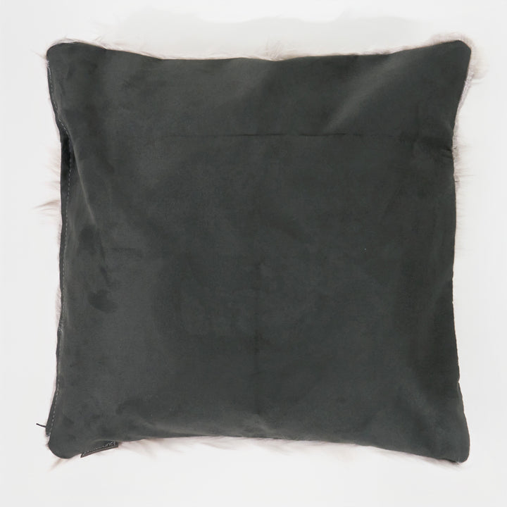 Grand Housse de Coussin 70 x 70cm - Imitation fourrure à poils longs Gris 02